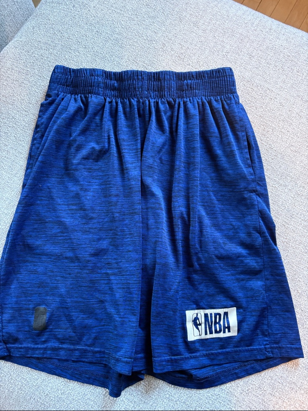 NBA Royal Blue Mens Athletic Basketball Shorts Space Dye‎ Heather Medium